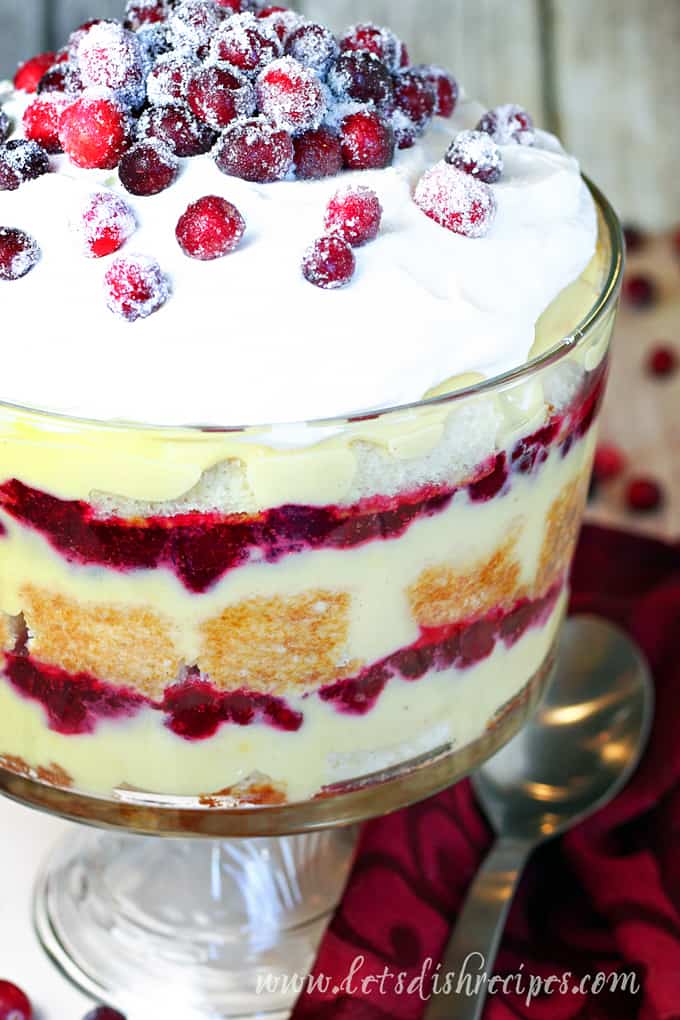 Cranberry Eggnog Trifle