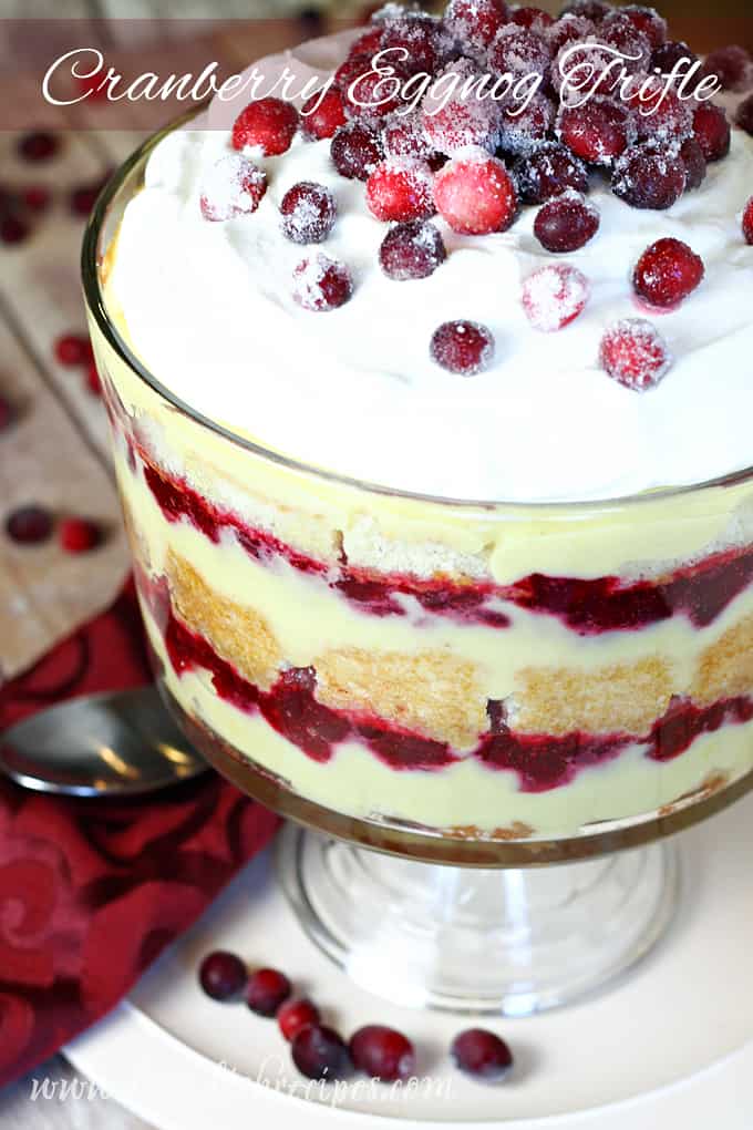 Cranberry Eggnog Trifle