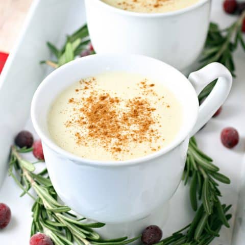 Homemade Egg Free Eggnog feature