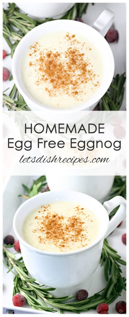 Homemade Egg Free Eggnog