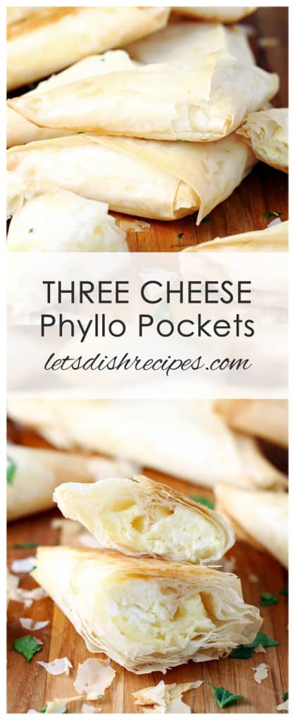 Three Cheese Phyllo Pockets