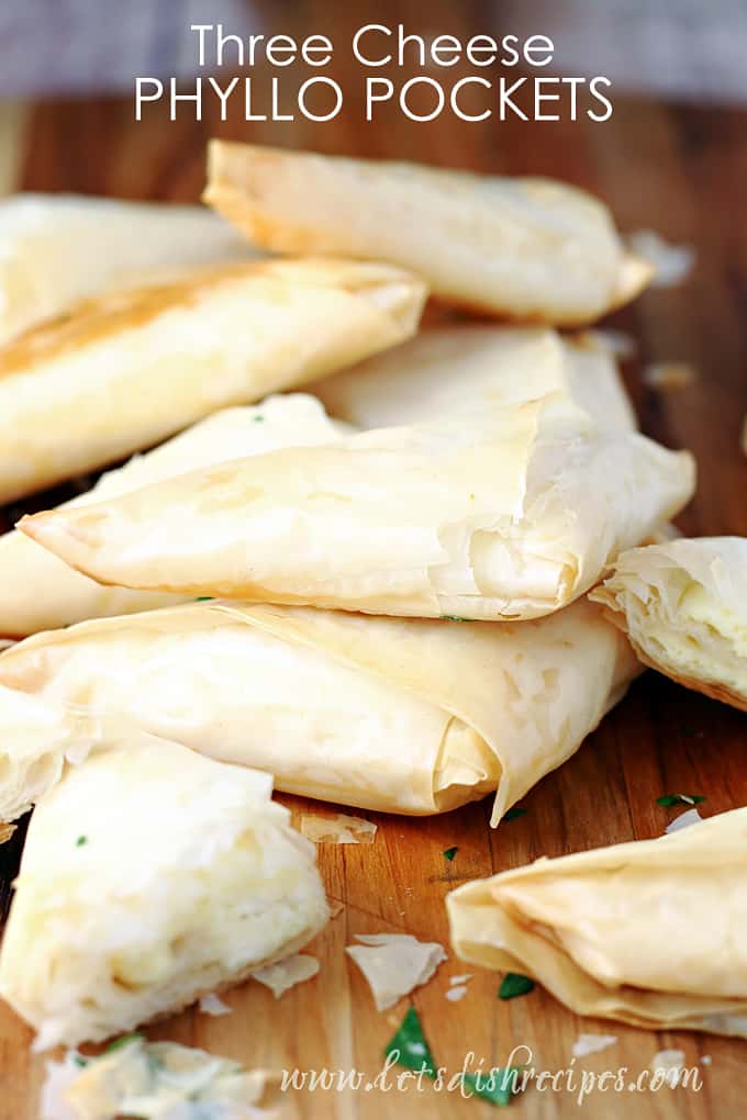 Three Cheese Phyllo Pockets