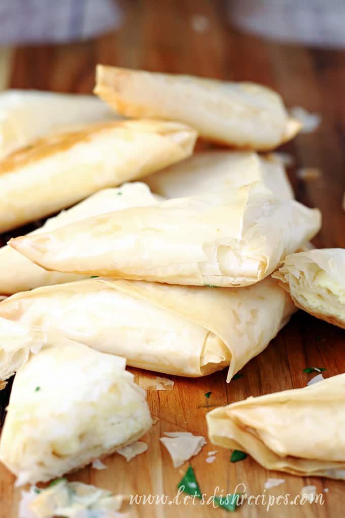 Three Cheese Phyllo Pockets