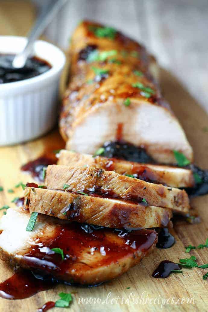 Slow Cooker Cherry Balsamic Pork Tenderloin