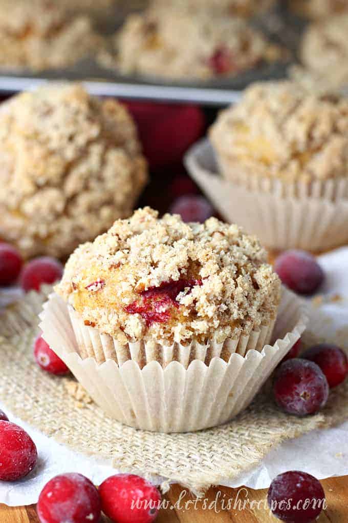 Pumpkin Cranberry Streusel Muffins