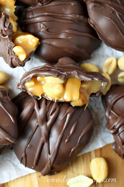 Chocolate Caramel Peanut Clusters