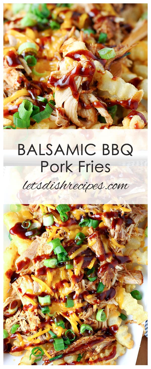 Balsamic Barbecue Pulled Pork Fries