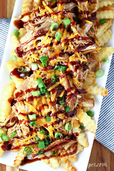 Balsamic Barbecue Pulled Pork Fries