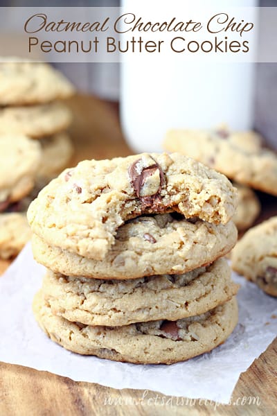 Oatmeal Chocolate Chip Peanut Butter Cookies