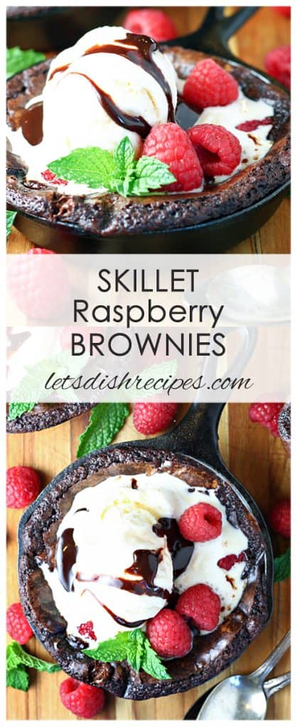 Skillet Raspberry Brownies