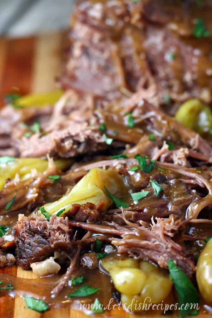 Slow Cooker Mississippi Pot Roast with Gravy