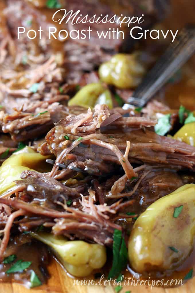 Slow Cooker Mississippi Pot Roast with Gravy