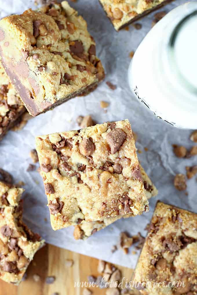 Fudgy Toffee Cookie Bars