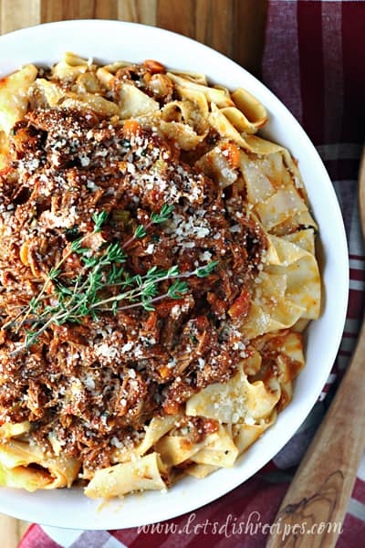 Slow Cooker Shredded Beef Ragu