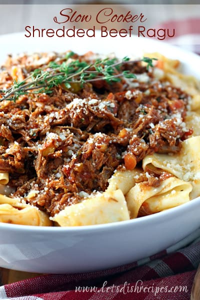 Slow Cooker Shredded Beef Ragu