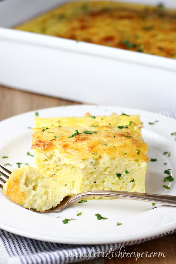 Cheesy Green Chile Egg Casserole