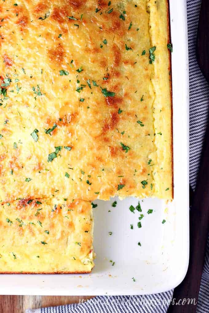 Cheesy Green Chile Egg Casserole