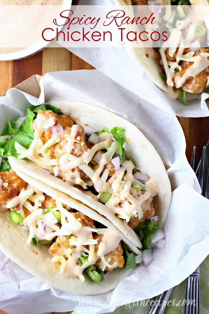 Spicy Ranch Chicken Tacos