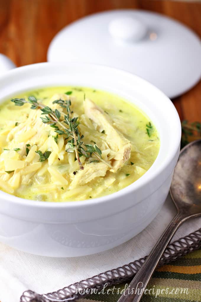 Lemon Chicken Orzo Soup