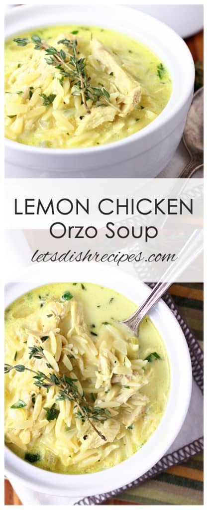 Lemon Chicken Orzo Soup