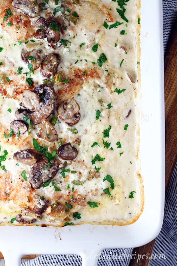 Baked Chicken Breasts with Mushroom Cream Sauce