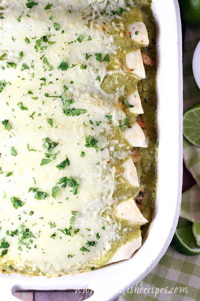 Honey Lime Chicken Enchiladas Verdes