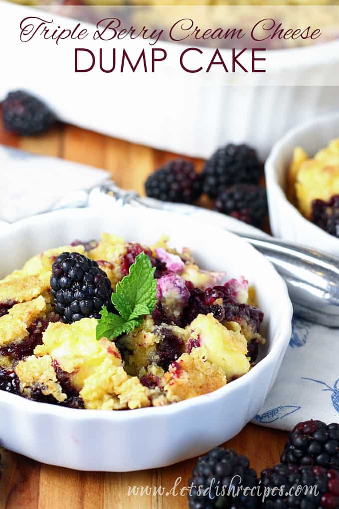 Triple Berry Cream Cheese Dump Cake