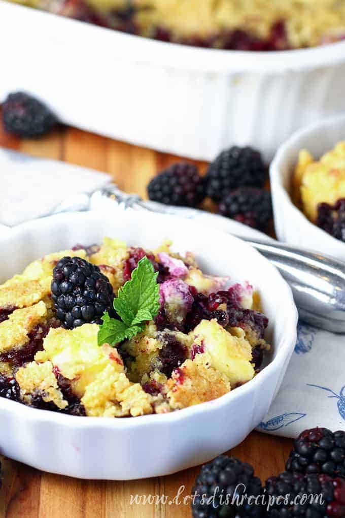 Triple Berry Cream Cheese Dump Cake