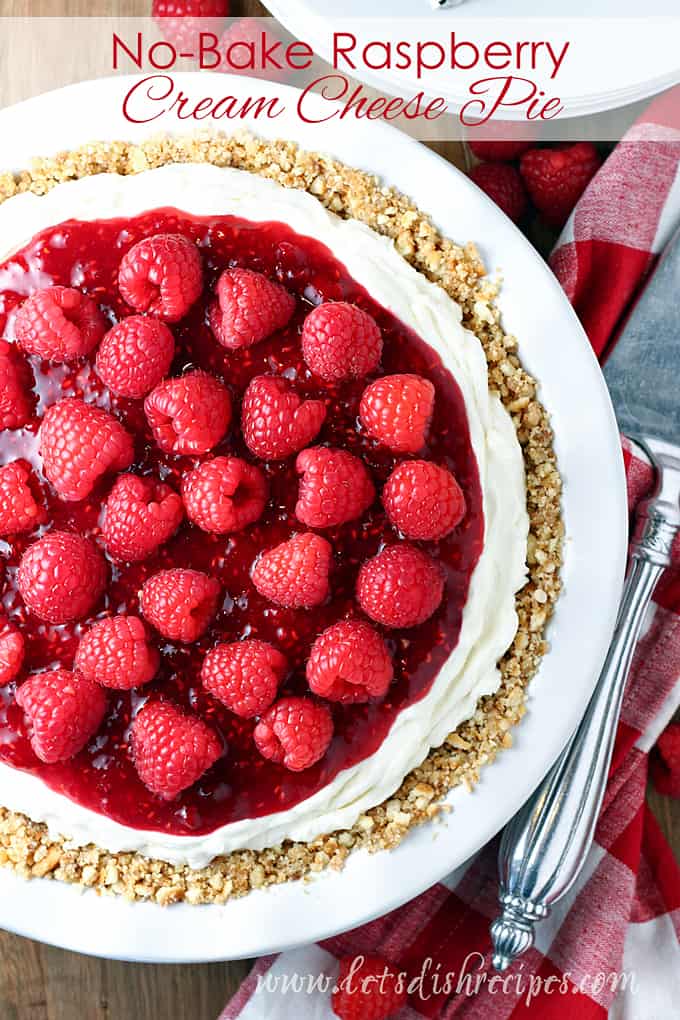 No-Bake Raspberry Cream Cheese Pie