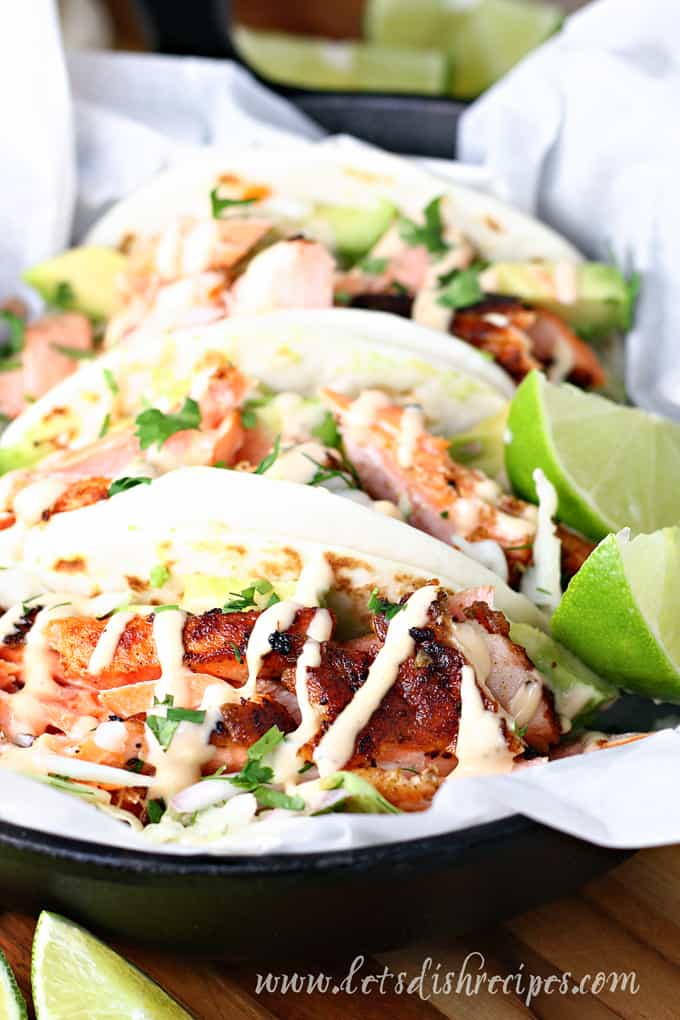 Chile Lime Salmon Tacos