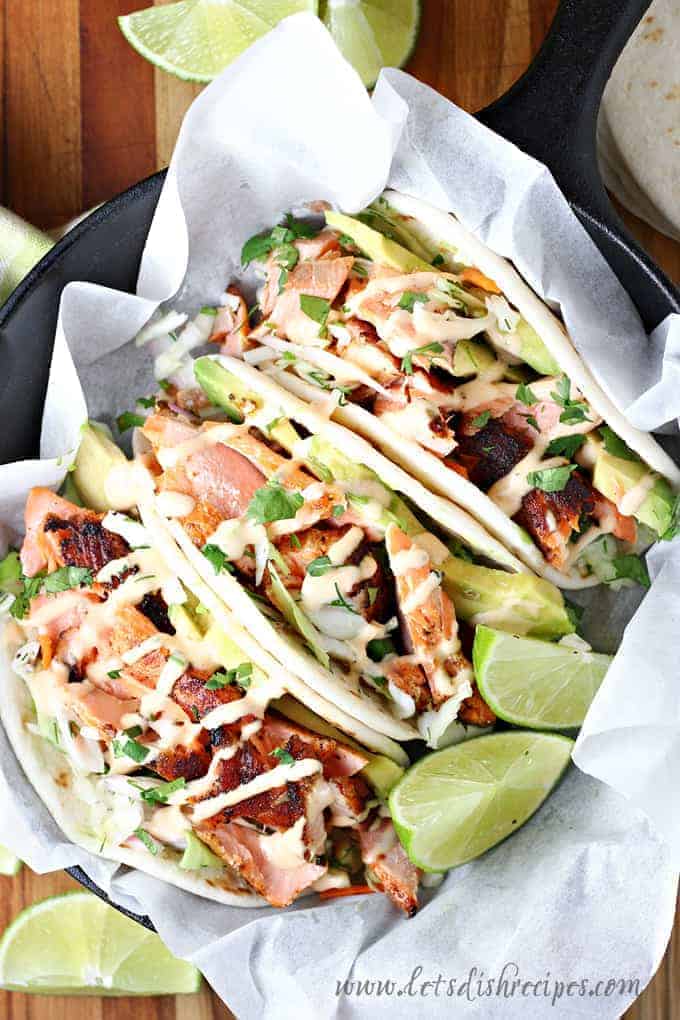 Chile Lime Salmon Tacos