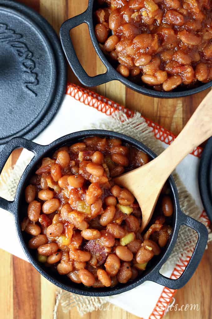 Peachy Dr Pepper Baked Beans