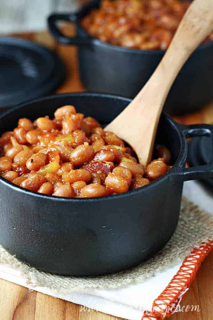 Peachy Dr Pepper Baked Beans