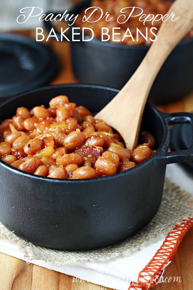 Peachy Dr Pepper Baked Beans