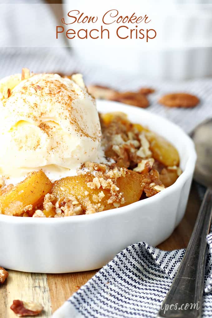 Slow Cooker Peach Crisp