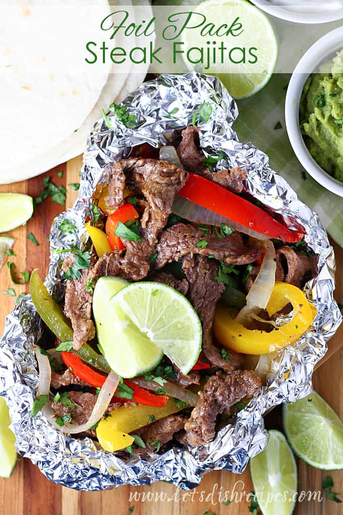 Foil Pack Steak Fajitas