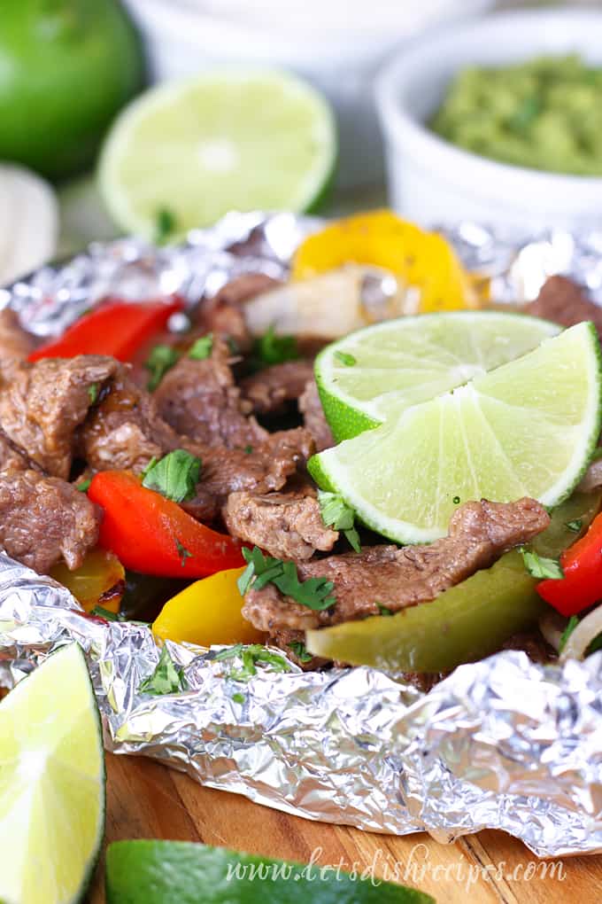 Foil Pack Steak Fajitas