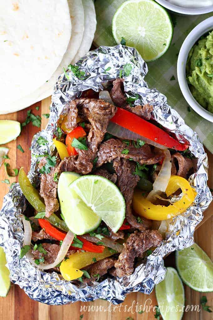 Foil Pack Steak Fajitas