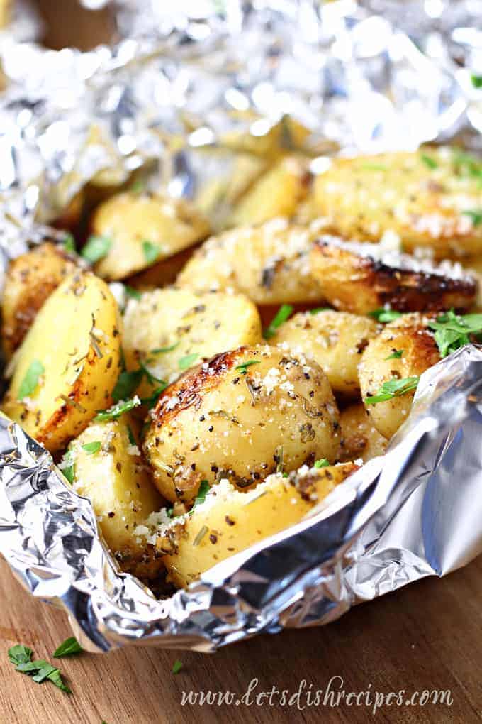 Grilled Garlic Herb Potatoes