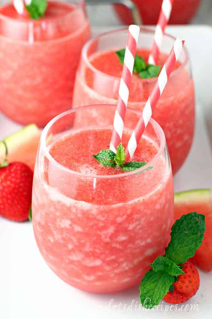 Strawberry Watermelon Fruit Slush