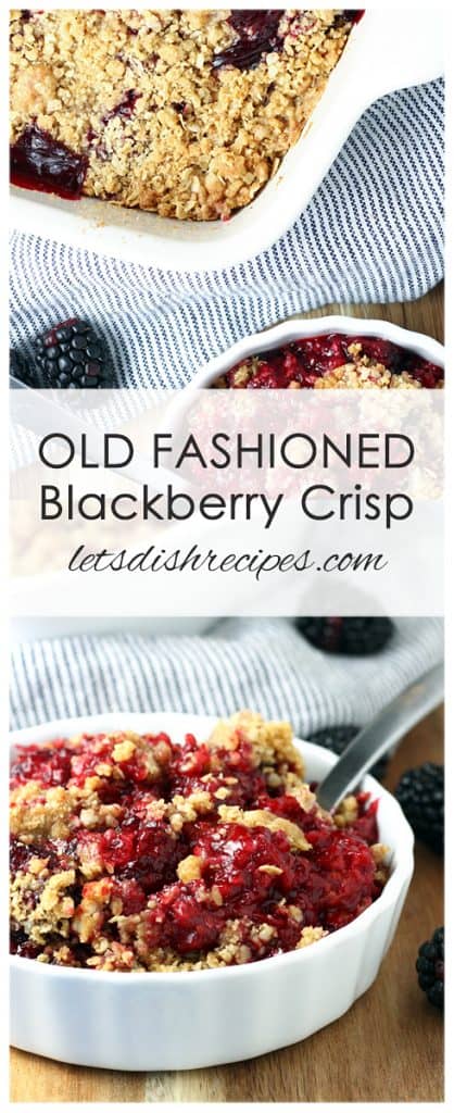 Old Fashioned Blackberry Crisp