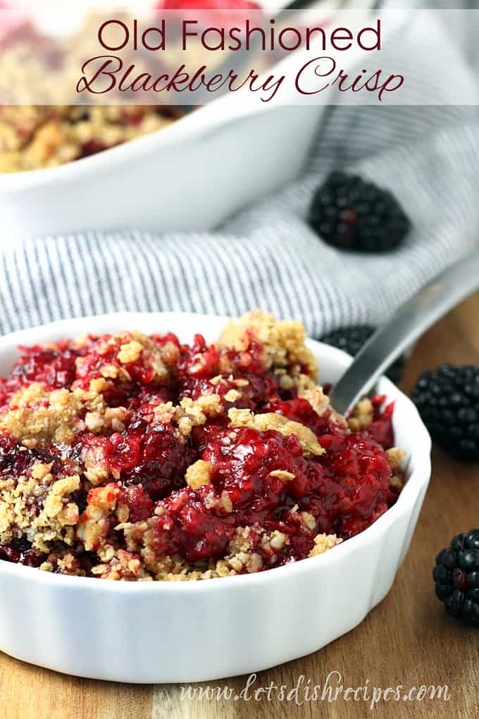 Old Fashioned Blackberry Crisp