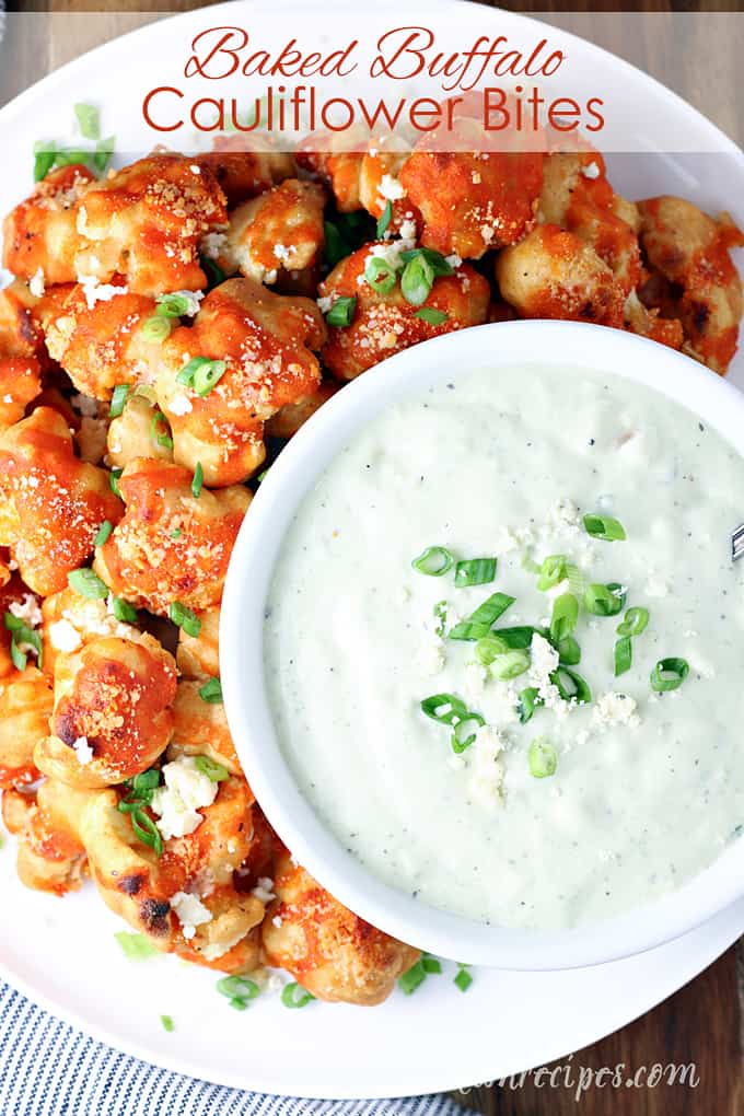 Baked Buffalo Cauliflower Bites