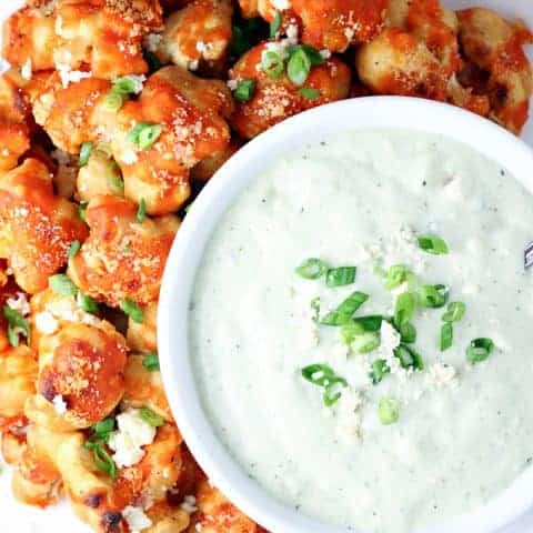 Baked Buffalo Cauliflower Bites feature