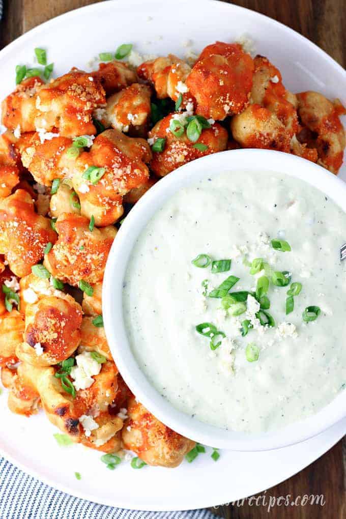 Baked Buffalo Cauliflower Bites