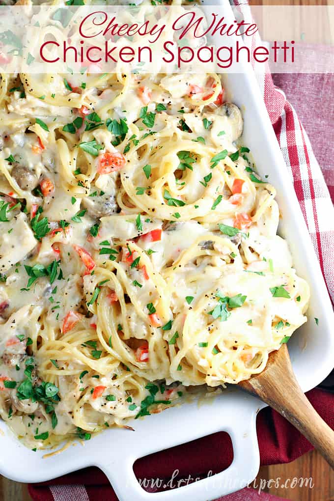 Cheesy White Chicken Spaghetti