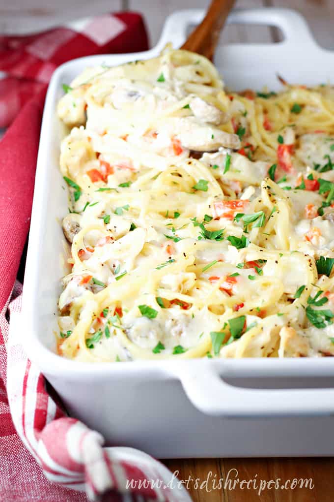 Cheesy White Chicken Spaghetti