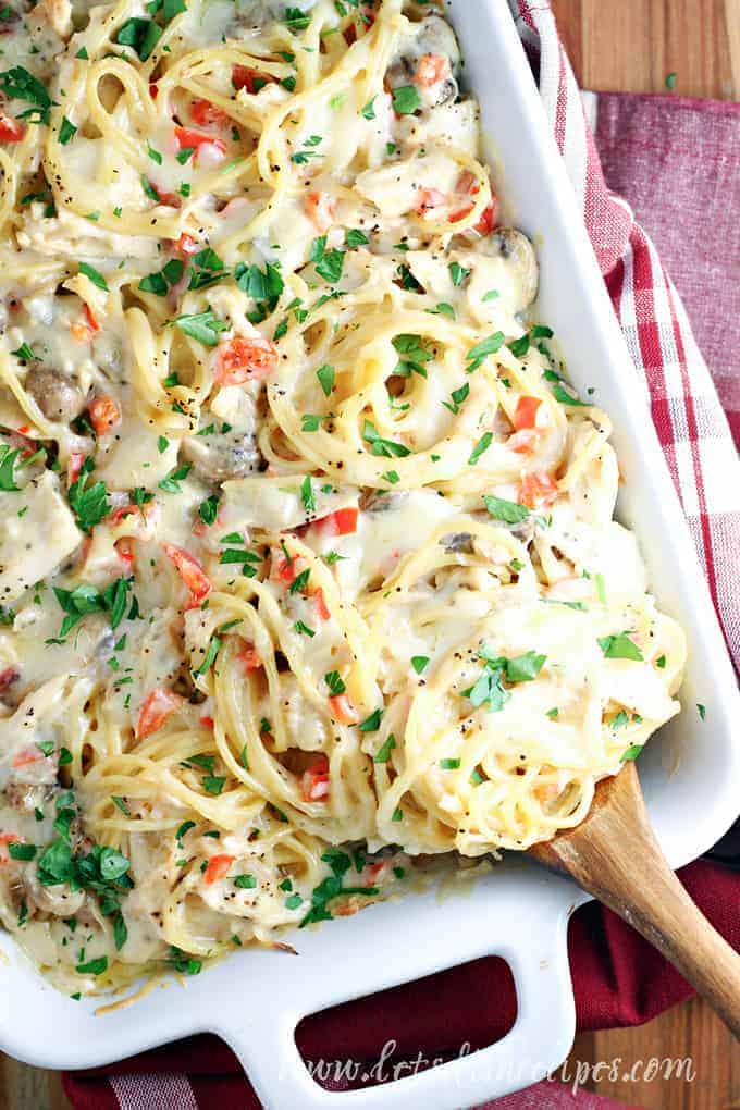 Cheesy White Chicken Spaghetti