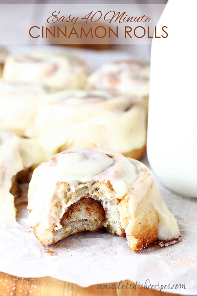 Easy 40 Minute Cinnamon Rolls