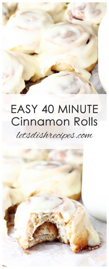 Easy 40 Minute Cinnamon Rolls